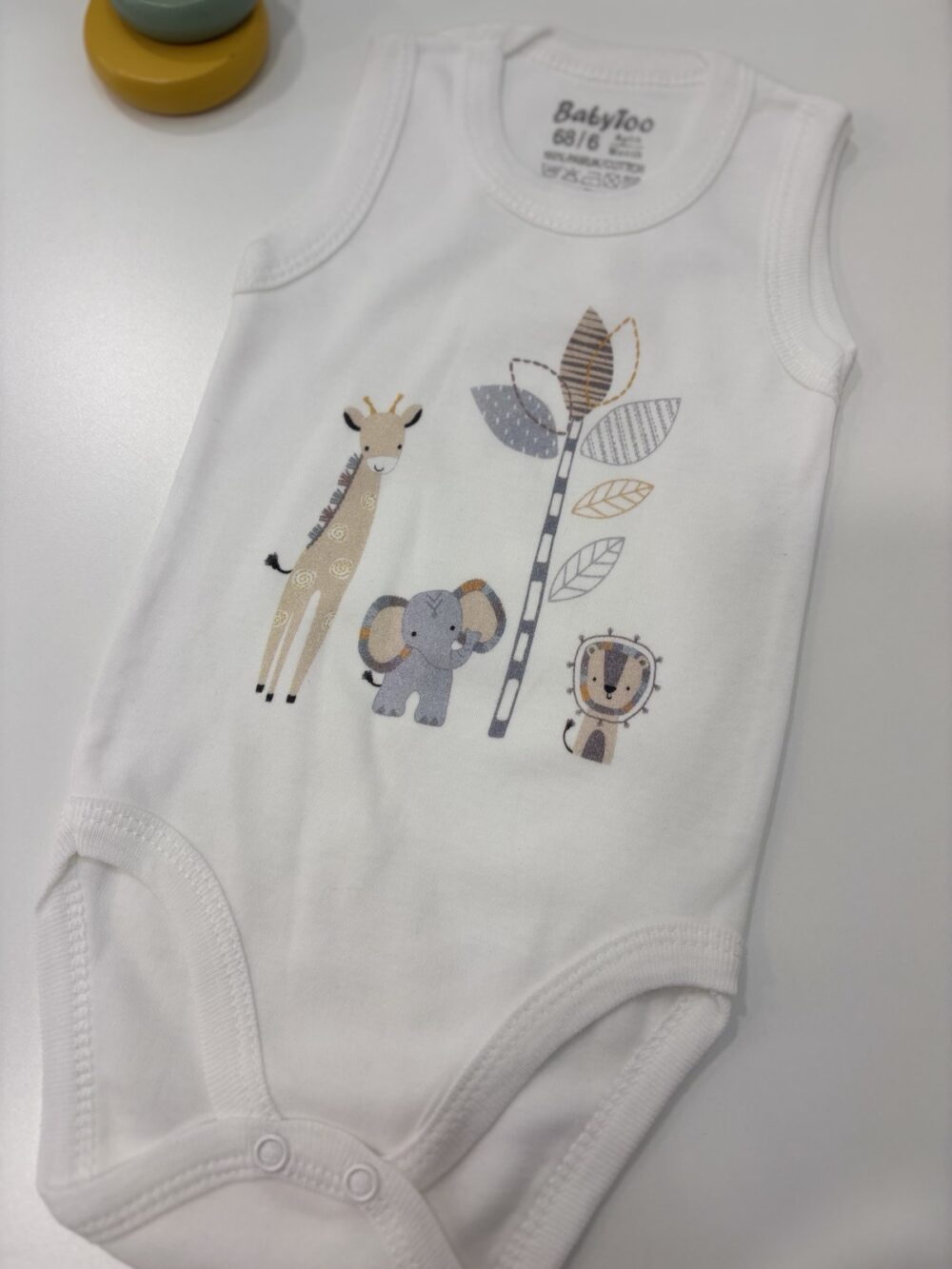 Βρεφικό Αμάνικο Κορμάκι – Εκρού